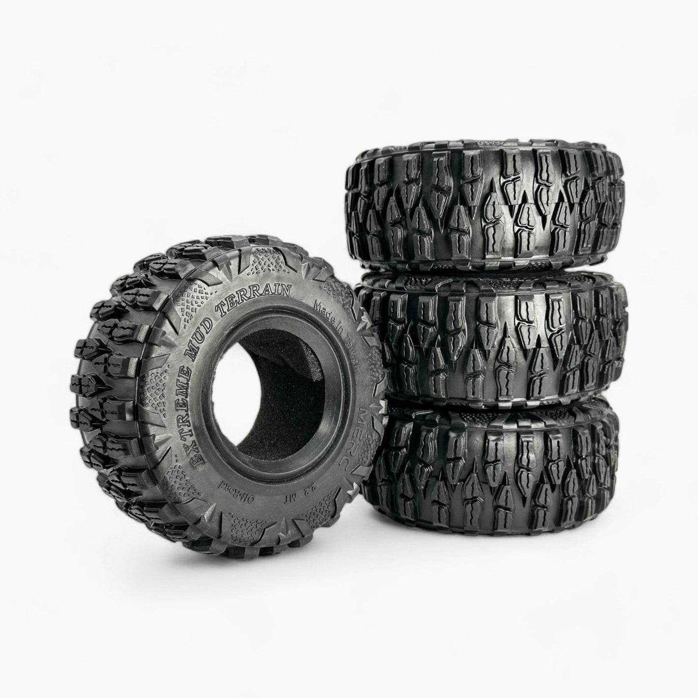 2.2 inch Rubber Tires 120mm for SCX10 D90 TRX4 KM2 1/10 Scale