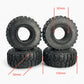2.2 inch Rubber Tires 120mm for SCX10 D90 TRX4 KM2 1/10 Scale