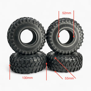 2.2 inch Rubber Tires 130mm for SCX10 D90 TRX4 TRX6 1/10 Scale