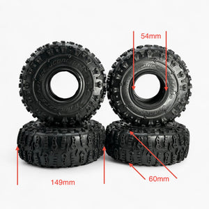 2.2 inch Rubber Tires 149mm for SCX10 D90 TRX4 TRX6 1/10 Scale
