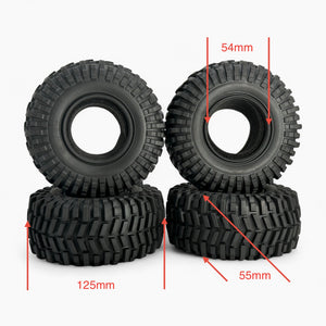 2.2 inch Rubber Tires 125mm for SCX10 D90 TRX4 1/10 Scale