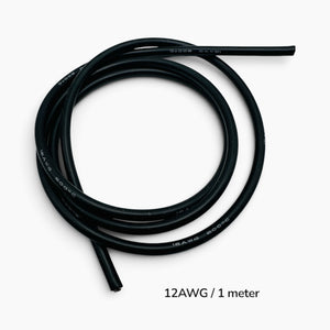 12AWG Super Soft Flexible Tinned Copper Silicone Wire - Black