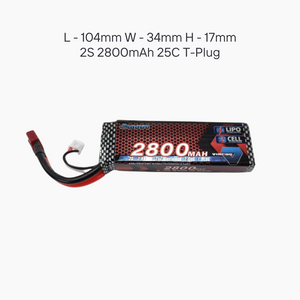 RLAARLO 2800mAh 2S 25C Li-Po Battery