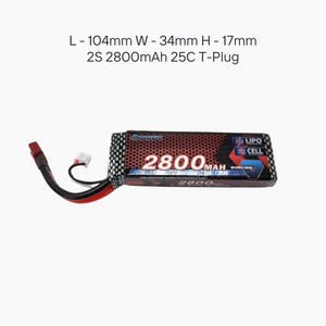 RLAARLO 2S 2800 mAh 25C Li-Po Battery