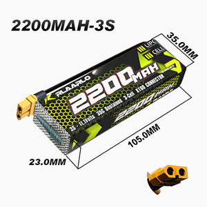 RLAARLO 3S 2200 mAh 35C 11.1V Li-Po Battery XT60 Plug