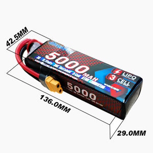 RLAARLO 3S 5000 mAh 30C Li-Po Battery