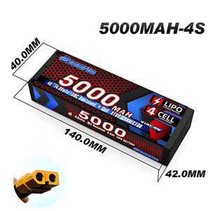 RLAARLO 4S 5000 mAh 14.8V Li-Po Battery XT60 Plug