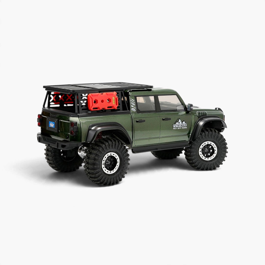 RGT Pathfinder EX86150 1/10 4WD RC Rock Crawler - Red/Green — green rear