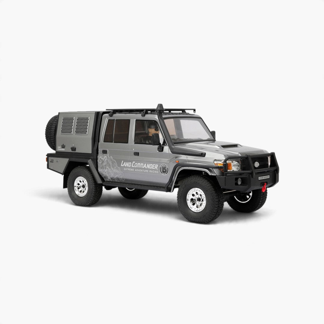 RGT EX86160 1/10 LC79 Land Commander 4WD RC Rock Crawler - Gray — gray front right