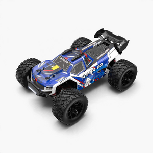 MJX Hyper Go 14212 RC truck with alternate blue body, front three-quarter view