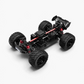 MJX Hyper Go 14212 chassis showing brushless motor, drivetrain and suspension