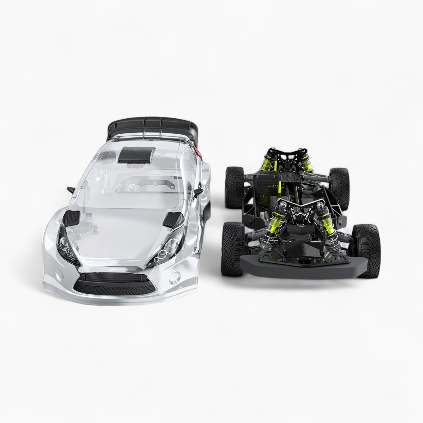 RLAARLO 1/10 XTS-F10 Brushless RC Rally Car Kit (Without Electric Parts) - Carbon Fiber