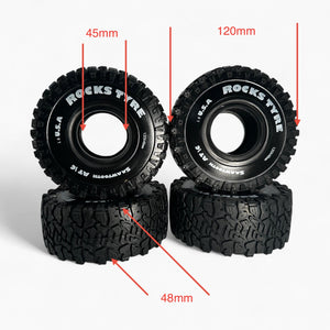 1.9 Inch Rubber Tires 120mm for 1/10 Scale