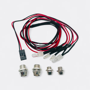 RC Spotlight Headlamps 4-LED Light Kits for RC Car Truck Model Red White 3-7V 3mm 5mm Durable Plastic RC Headlights