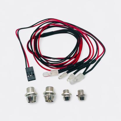 RC Spotlight Headlamps 4-LED Light Kits for RC Car Truck Model Red White 3-7V 3mm 5mm Durable Plastic RC Headlights