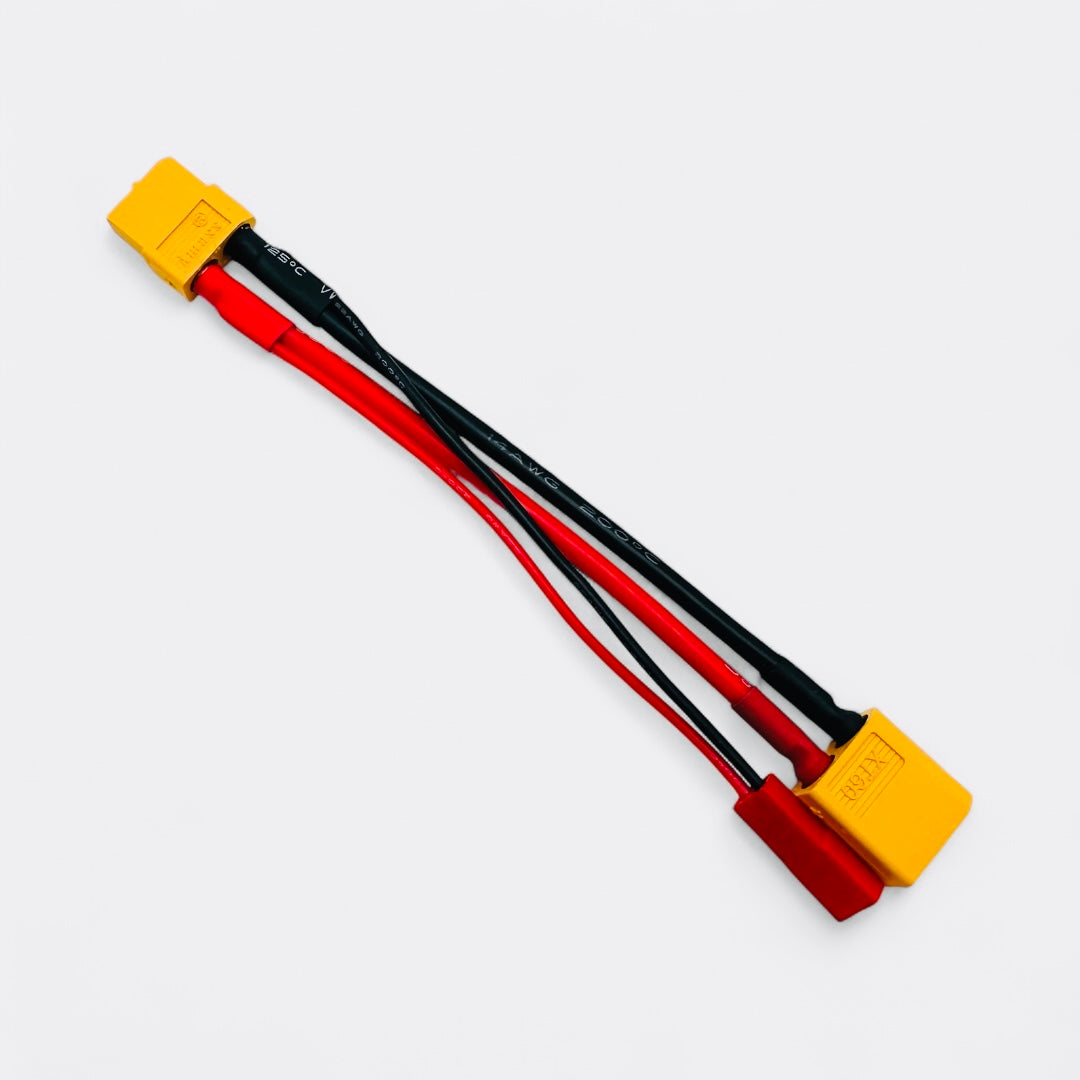 Amass XT60 Deans TJST Splitter 14AWG 150mm RC Lipo Battery Cable Extension Male Connector