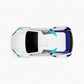 White XTS Rally 1.2mm PC Car Body Spare Part for RLAARLO XTS-F10 - 079