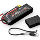 2S 5000 mAh battery, charger and USB cable included with H10G (DC) only; not included with H10G.