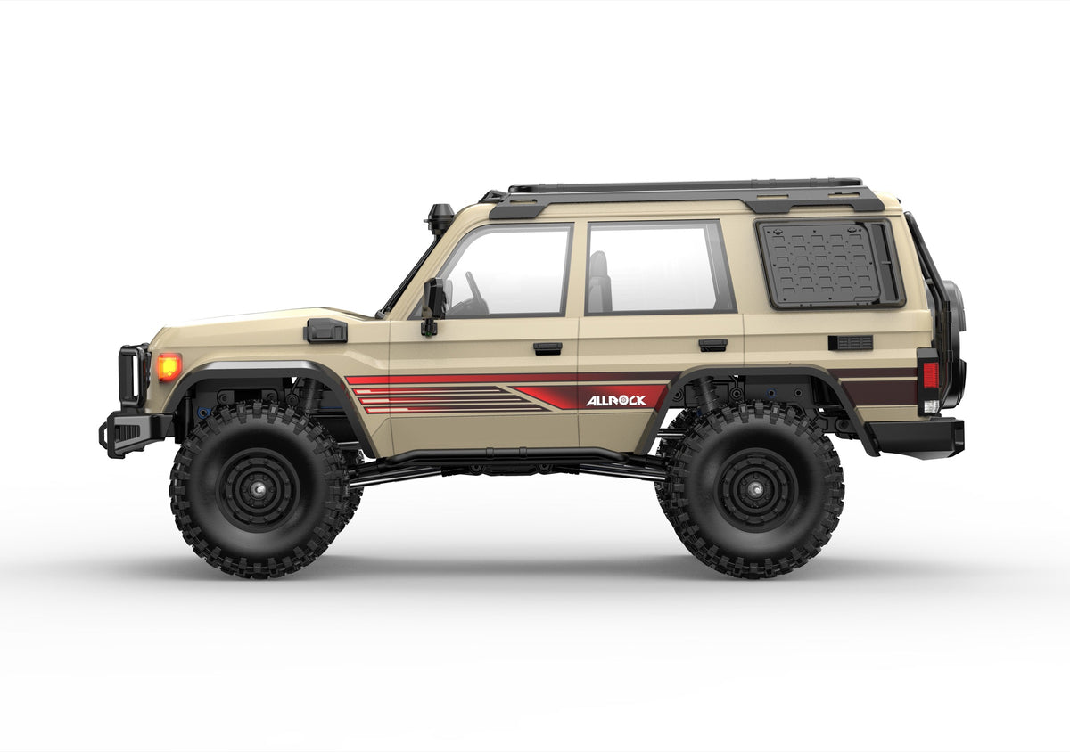 MJX H10G sandy yellow RC crawler, side profile