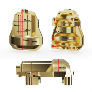 Brass Front Axel Diff Covers Spare Part for RLAARLO MK-07 - 304