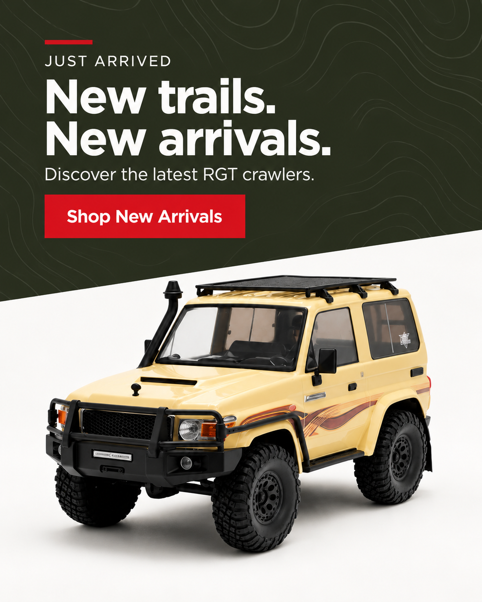 Shop the latest RGT crawlers at RC Hotspot. New trails. New arrivals. Beige RGT Intruder.