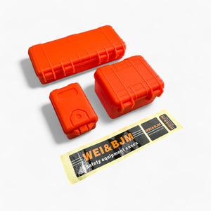 Plastic Safety Equipment Case Tool Box, Screws, Gadgets Storage Case (3pcs) (Orange) for 1/10 Scale