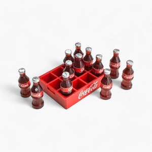Mini Coca Cola Bottle with Base Set (12pcs)