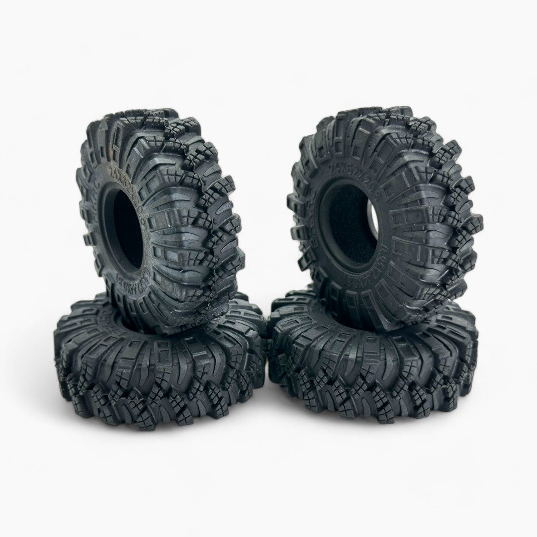 1.0 Inch Rubber Tires (62 x 24mm) for 1/18 Scale