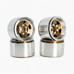 1.0 Inch Aluminum Alloy Beadlock Wheel Rims (Gunmetal) for TRX-4M