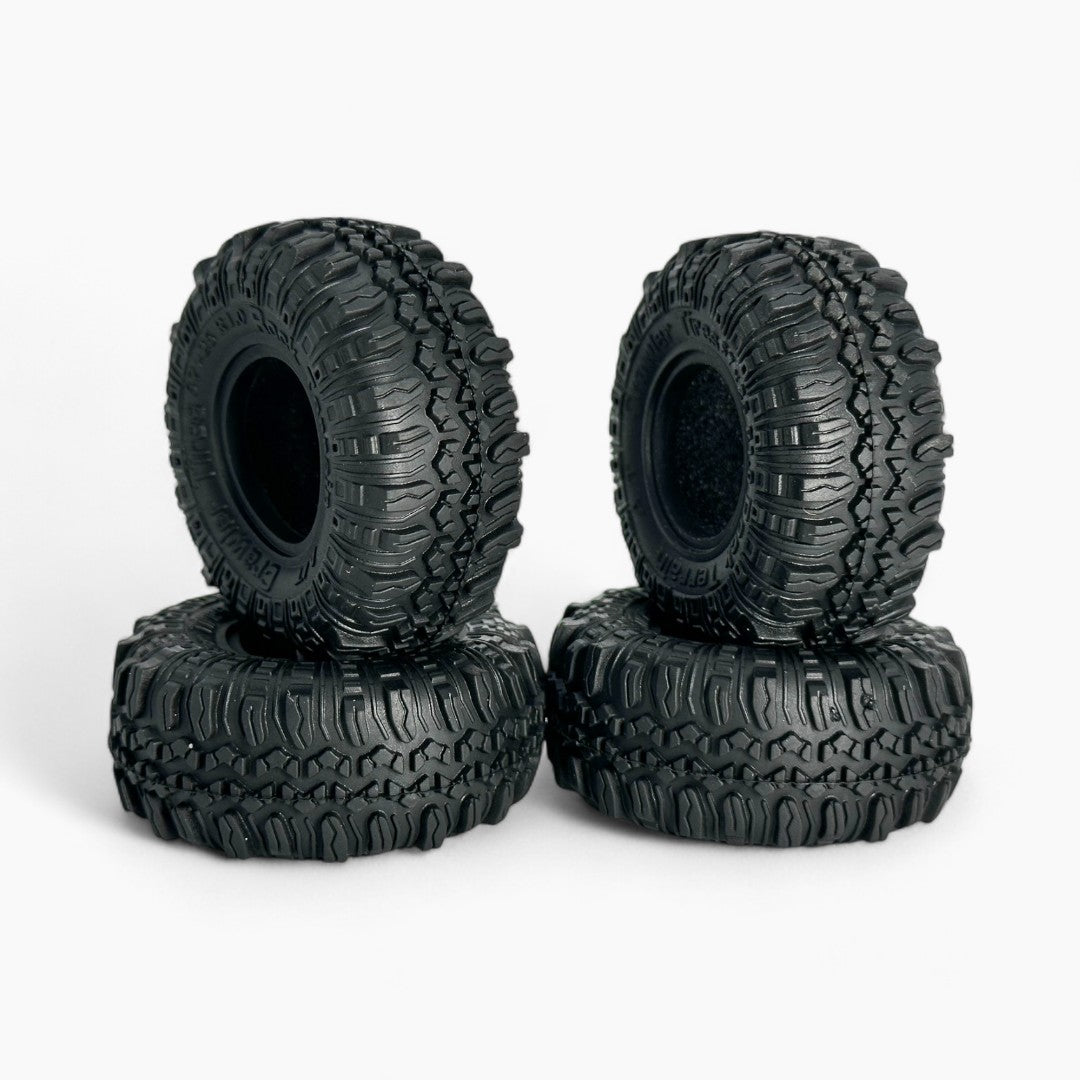 1.0 Inch Rubber Tires (57 x 25mm) for 1/18 Scale