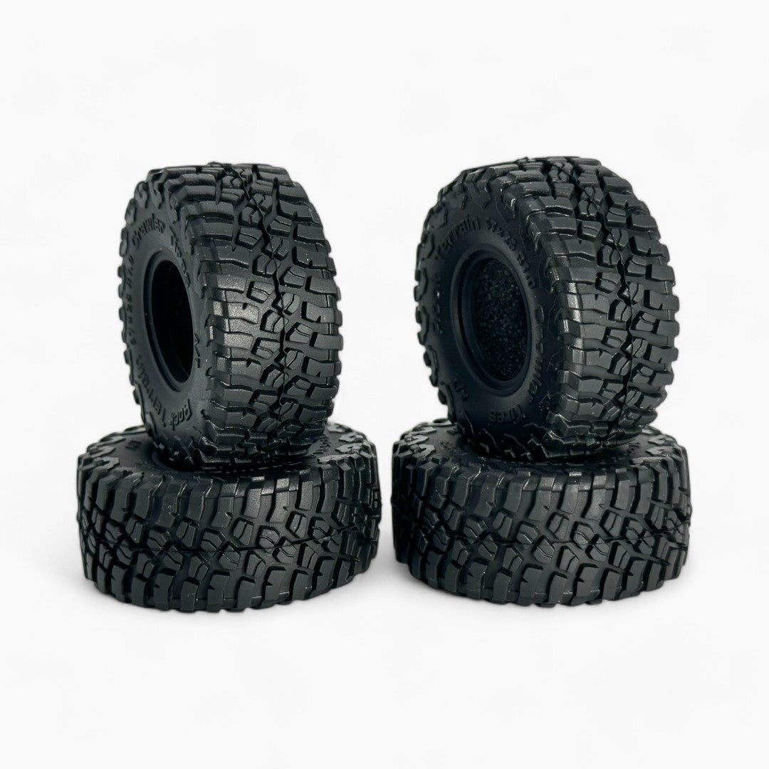 1.0 Inch Rubber Tires (57 x 25mm) for 1/18 Scale