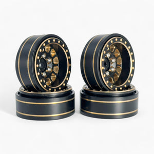 1.3 Inch Wheel Rims (Black/Gold)