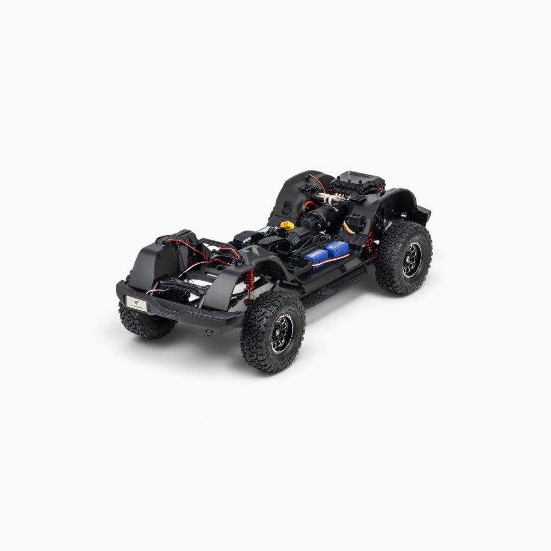 Traction Hobby 1/8 Ford Bronco Raptor brushless chassis, front three-quarter studio view